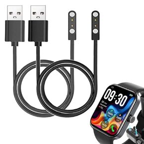 smart watch Cables Compatible with TOZO S4 AcuFit One 1.78" smart watch, 2-Pack