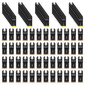 AMZWEI 24 Packs Metal Wood Oscillating Multitool Quick Release Saw Blades Compatible with Fein Multimaster Porter Cable Black & Decker Bosch Craftsman Ridgid Ryobi Makita Milwaukee Rockwell