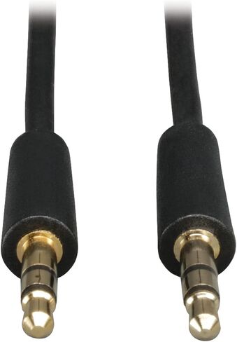 TRIPP LITE P312-003 Mini Stereo Audio Dubbing Cable 3.5mm M/M Connectors 3-Feet,Black in Saudi Arabia