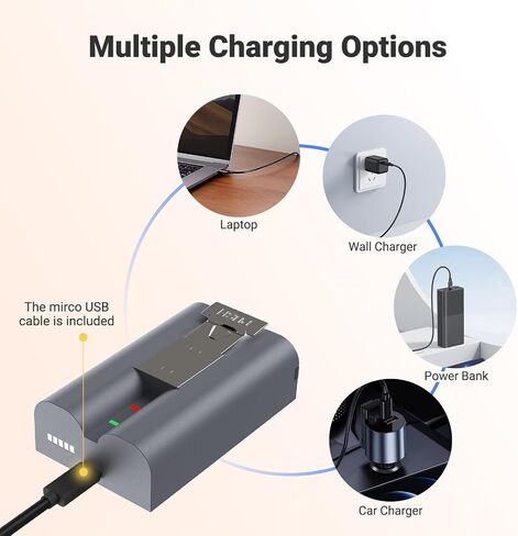 2-Pack Replacement Battery for Ring Doorbell - 7200mAh Rechargeable Camera Batteries with Charger Cable for Ring Video Doorbell 2/3/3 Plus/4 in Saudi Arabia