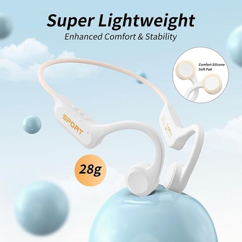 سماعات رأس CXK Bone Conduction Bluetooth 5.3 سماعات أذن مفتوحة مع ميكروفون، صوت عالٍ ممتاز 8 ساعات وقت تشغيل سماعات بلوتوث، سماعة رأس رياضية مقاومة للماء IPX6 للجري وركوب الدراجات والمشي in Kuwait