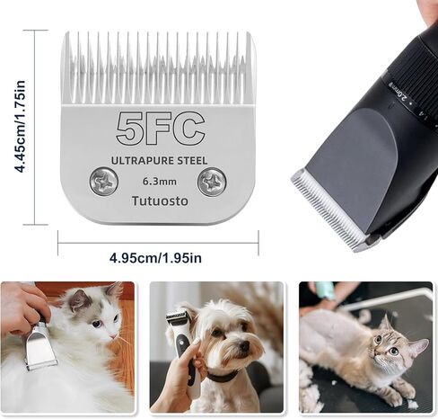 7FC Clipper Blades Pet Grooming Clipper استبدال شفرات قابلة للفصل متوافقة مع andis / wahl / Oster Dog Clippers، 3 Pack in Kuwait