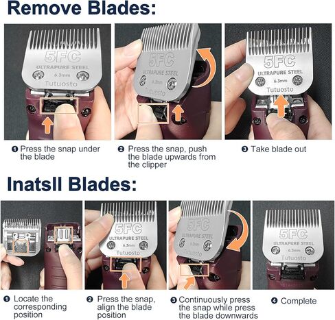 7FC Clipper Blades Pet Grooming Clipper استبدال شفرات قابلة للفصل متوافقة مع andis / wahl / Oster Dog Clippers، 3 Pack in Kuwait