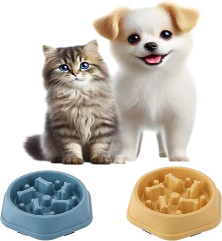 Slow Feeder Dog Bowl – Interactive Dog Food Dish for Breeds, Slow Feeder Bowl Designed to Slow Eating, Promotes Healthy Digestion and Prevents Bloat, Ideal Slow Feeder for Cats and Dogs (Sky Blue) in Saudi Arabia