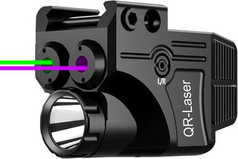 3 in 1 Blue Purple Laser Light Combo, 800 Lumens Tactical Flashlight Laser Sight, Built-in USB Rechargeable Battery, Adjustable Compact Tactical LED Light Laser Beams for Handguns with a Rail in Saudi Arabia