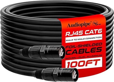 Audiopipe Ethercon Flex Soft Cable (ETHR-823-150S), Shielded Cat6, 150ft, Compatible with EtherCON RJ45, Ideal for Pro Audio, Live Stages, Lighting, Outdoor & Networking Applications in Saudi Arabia