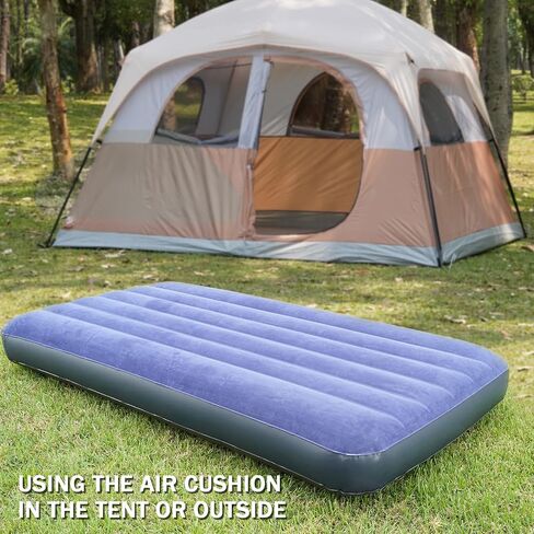 KAMPKEEPER Camping Cots for Adults 2 Person and Inflatable Air Mattress - Perfect for Outdoor Travel, Camping, Beach Vacation - Supports 500 Lbs (Not Included The Airpump) in Saudi Arabia