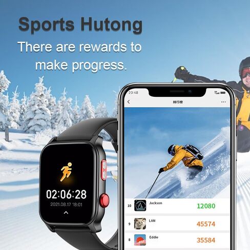 QTLLBT 9 Languages ​​Translation Watch Smart Watch Bluetooth Call (الإجابة/إجراء مكالمات) تعقب اللياقة البدنية IP68 Waterproof 100+ معدل ضربات القلب الرياضي Sleep Android iPhone Men and Women Smart Watch (Black) in Kuwait