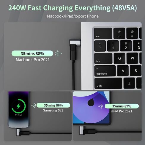 USB C Magnetic Adapter 100W, Magnetic USB C Adapter with 11 Pins, 480Mbps Data Transfer, PD Fast Charging for MacBook Pro/Air, Type C Devices 1adapters, 2 Plugs in Saudi Arabia