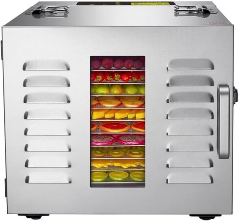 مجفف طعام Septree لـ Jerky، منطقة قابلة للاستخدام تصل إلى 17 قدمًا مربعًا، آلة تجفيف كاملة من الفولاذ المقاوم للصدأ قابلة للفصل بقدرة 1000 واط مع 10 صواني وصينية تنقيط واحدة، درجة حرارة تصل إلى 194 درجة فهرنهايت، تحكم في مؤقت 24 ساعة، للحوم والفواكه ولحم  in Kuwait