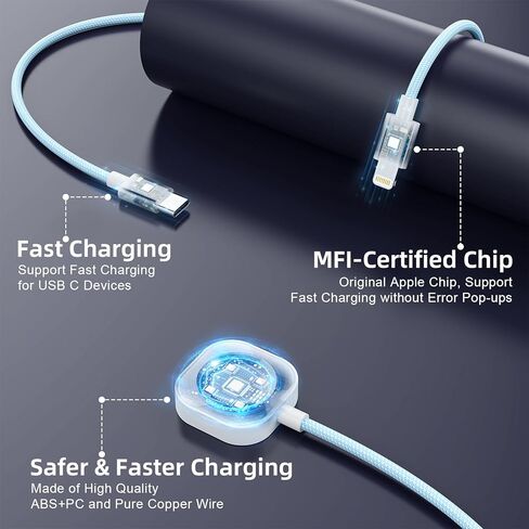 3 في 2 كابل USB C لشاحن Apple Watch مع قابس الجدار السريع 20W PD ، تم ترقية شاحن ISB المغناطيسي USB متعدد الشحن متوافق مع IWATCH ULTRA/SE/10/9/iPhone 16/15/14/GALAXY (6ft) in Kuwait