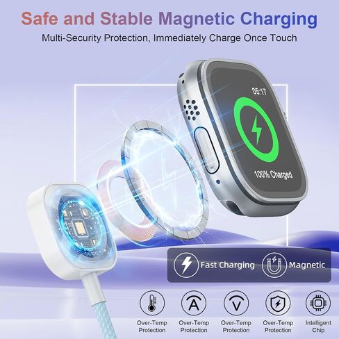 3 في 2 كابل USB C لشاحن Apple Watch مع قابس الجدار السريع 20W PD ، تم ترقية شاحن ISB المغناطيسي USB متعدد الشحن متوافق مع IWATCH ULTRA/SE/10/9/iPhone 16/15/14/GALAXY (6ft) in Kuwait