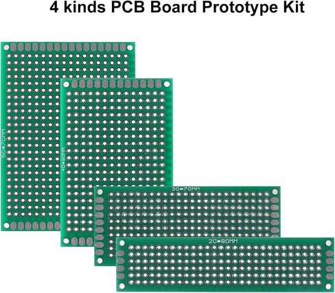 15PCS Double Sided PCB Board Prototype Kit for DIY 5 Sizes PCB Prototype Boards Compatible for Arduino in Saudi Arabia