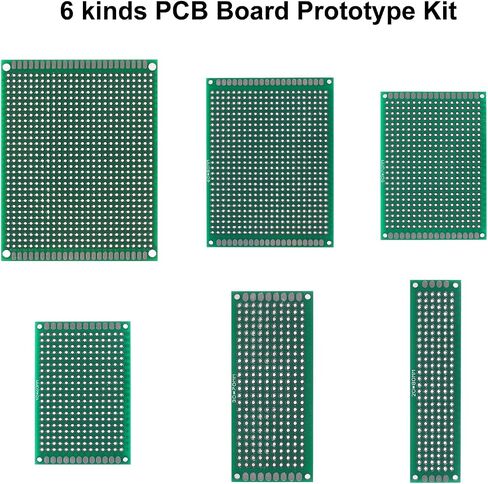 15PCS Double Sided PCB Board Prototype Kit for DIY 5 Sizes PCB Prototype Boards Compatible for Arduino in Saudi Arabia