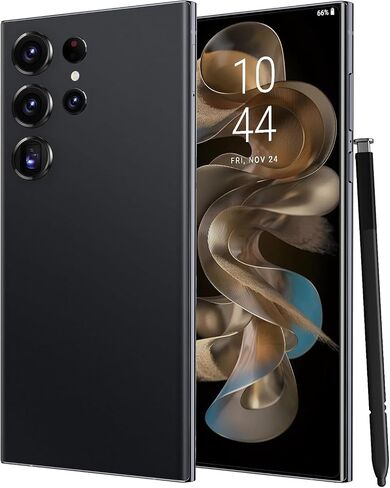 I24 Ultra 5G Unlocked Smartphone w/S Pen, 8GB RAM 256GB ROM, 6800mAh Battery | 6.8" FHD+ 120Hz Display | 80MP Pro Camera | Face ID/Dual SIM/GPS Global Version Black in Saudi Arabia