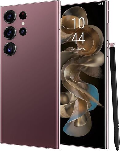 I24 Ultra 5G Unlocked Smartphone w/S Pen, 8GB RAM 256GB ROM, 6800mAh Battery | 6.8" FHD+ 120Hz Display | 80MP Pro Camera | Face ID/Dual SIM/GPS Global Version Black in Saudi Arabia