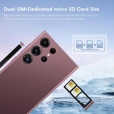 I24 Ultra 5G Unlocked Smartphone w/S Pen, 8GB RAM 256GB ROM, 6800mAh Battery | 6.8" FHD+ 120Hz Display | 80MP Pro Camera | Face ID/Dual SIM/GPS Global Version Black in Saudi Arabia