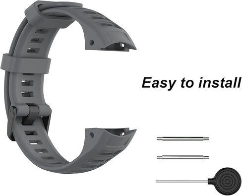 متوافق مع Garmin Instinct Bands، استبدال حزام رياضي من السيليكون + حزام رياضي خفيف الوزن من النايلون المنسوج متوافق مع Garmin Instinct/Solar GPS Smartwatch، لهب أحمر + أسود in Kuwait