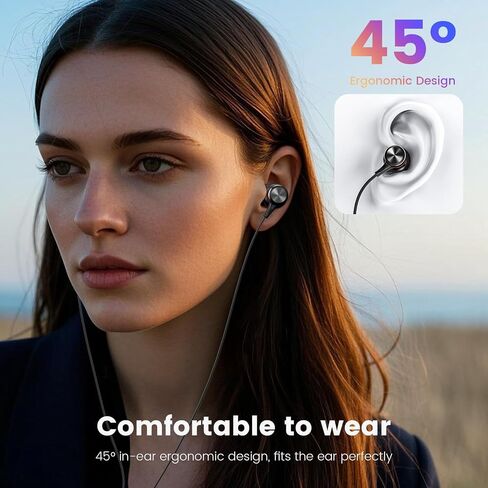 سماعات الرأس Moswag USB C ، سماعات أذن سلكية في الأذن C ، سماعات الأذن من النوع C ، والميكروفون والتحكم في مستوى الصوت HIFI من النوع C لـ iPhone 15 16 Pro Max ، Galaxy S25 S24 Fe Ultra Pixel 8 9-1Pack in Kuwait