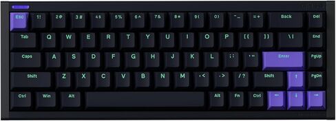 Nuphyx BH65 All-aluminum Magnetic Switch Maming Keyboard ، 65 ٪ 68Keys RGB Rapid Trigger Trigger Wired Hall Effect Effect ، PBT Keycaps ، نقطة تشغيل قابلة للتعديل ، 8K Hz Rate Magnetic Gaming in Kuwait