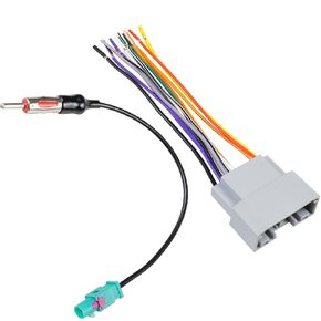 Radio Wire Harness Antenna Kit for Dodge Ram Caravan Journey,Car Stereo Wiring Harness Adapter for Jeep Wrangler Compass Liberty Grand Cherokee Chrysler 22Pin Radio Connector