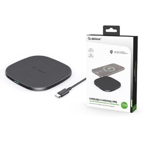 Esoulk Black 15W QI Wireless Charger & 5FT Type-C Charging Cable Slim & Compact - Fast Charger - Charging Plug/Brick not Included - Compatible with iPhone Pro Max oneplus Galaxy Note Pixel