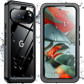 SPIDERCASE for Google Pixel 9 Pro XL Waterproof Case,[12FT Military Drop Proof] [IP68 Waterproof] [360°Full Body Protection] Heavy Duty Protective Cover for Pixel 9 Pro XL 6.8",Black