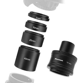 حلقة محول جبل Astromania T/T2 و M42 إلى 1.25 "محول تلسكوب (T-Mount) لكاميرا Sony-Nex-حزمة مع-مجموعة أنبوب T2-Extension الفلكية