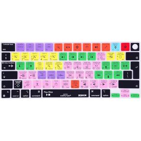 XSKN Avid Pro Tools اختصارات الاتحاد الأوروبي في المملكة المتحدة ، لوحة المفاتيح ، غطاء المفاتيح ، غطاء الجلد السيليكون الذي يناسب Apple منذ 2021 تم إصدار MacBook Air MacBook Pro 13.6 15.3 14.2 16.2 بوصة مع رقاقة M1 M2 M3 M4 ومعرف اللمس