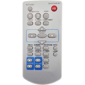 MXCZ Projector Remote Control for Panasonic PT-TW340U, PT-TW341RU, PT-TX210U, PT-TX310U, PT-TX400U, PT-VW330U, PT-VW430U, PT-VW431DU, PT-VW440U, PT-VX400U, PT-VX500U, PT-VX501U, PT-VX510U