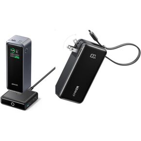 Anker Prime 27,650mAh Power Bank (250W) with 100W Charging Base with 30W Max Compact Battery Pack, Travel Essentials for iPhone 15 Series, Galaxy, MacBook