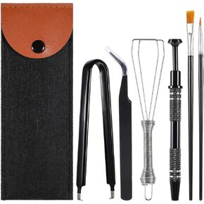 6 Pcs Keyboard Remover Tool Kit,Include Switch Puller,Keycap Puller,Lubricating Pen,Cleaning Brush,Tweezers,4-Jaw Gripper,and Key Cap Puller for Mechanical Keyboard