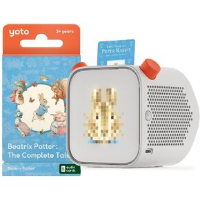 Yoto Player (3rd Gen.) + Beatrix Potter Bundle – Kids Bluetooth Audio Speaker, All-in-1 Screen-Free Device Plays Stories Music Podcasts Radio White Noise Thermometer Nightlight Ok-to-Wake Clock