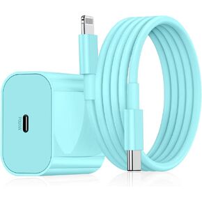 for iPhone Fast Charger 20W Wall Charger Plug Block with USB C to Lightning Cable Cord 6ft, Type C Charging Power Adapter Cube Brick Box for Apple iPhone 14 Pro Max/14 Pro/14/13/13 Pro/12 Mini/11,iPad