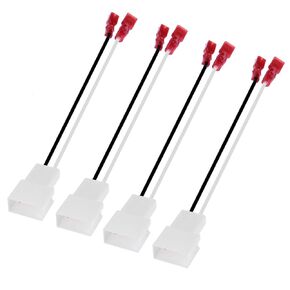 4 Pack 72-8104 Speakers Harness Adapter for Subaru Impreza Legacy WRX WRX STI Mitsubishi for Toyota Rav4 Tacoma Tundra Camry Corolla 4Runner Sequoia Scion Yaris Speaker Wiring Harness Connectors Plug