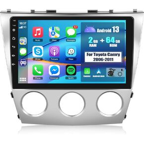 [2+64G] NHOPEEW Android Car Stereo for Toyota Camry 2006-2011 - 10.1 Inch Touchscreen Car Radio with Wireless CarPlay & Android Auto/DSP/GPS/WiFi/SWC/Bluetooth + AHD Backup Camera