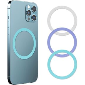 3Pcs Mag Safe Metal Ring Sticker,Mag-Safe Case Converter Adapter Ring for Magsafe Magnetic Wireless Charging Phone Car Mount Compatible with Cell Phone Android Samsung Galaxy Pixel iPhone