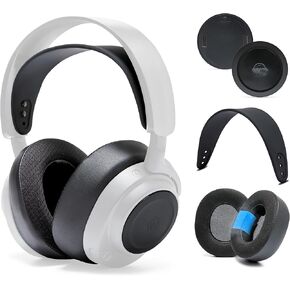 WC Arctis Nova Bundle Pack - Cooling Gel Earpads, Silicone Headband, and Side Speaker Plate Upgrade for Arctis Nova Pro Wireless by Wicked Cushions | Black