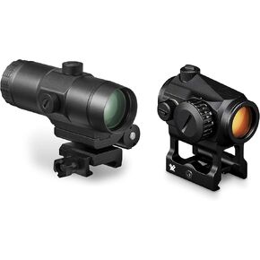 Vortex Optics Crossfire Red Dot Sight (CF-RD2) & 3X Magnifier w/Built-in Flip Mount (VMX-3T)