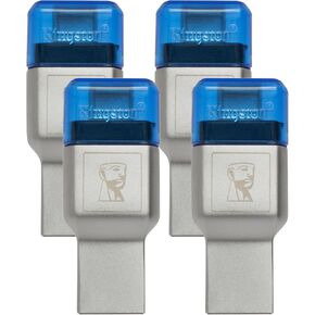 Kingston Digital FCR-ML3C MobileLite Duo 3C, USB 3.1 + Type C, Microsd Card Reader, microSDHC/microSDXC (Pack of 4)