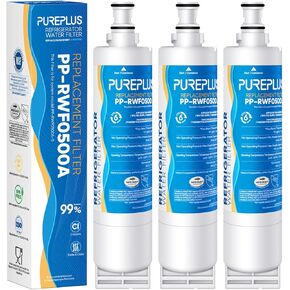PUREPLUS 4396508 Refrigerator Water Filter, Replacement for EDR5RXD1, EveryDrop Filter 5, 4396510, 4392857, Kenmore 46-9010, 9085, LC400V, WF-NLC240V, RFC0500A, WF285, W10186668, 3Pack