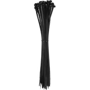 HARFINGTON 150pcs Cable Zip Ties, Plastic Nylon Ties Wraps, 6-Inch / 150mm Self-Locking Wire Cord Electrical Management Zip-Ties for Home, Office, Workshop, Outdoor Garden, 20LBS, Brown