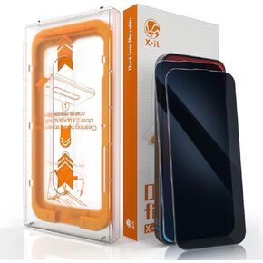 X-it 2 Packs for iPhone 15 Pro Privacy Screen Protector 6.1-inch - [Auto-Dust Removal] 9H+ Tempered Glass [10X Military Protection], Bubble Free, Case Friendly