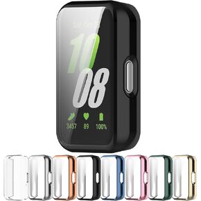 Disscool Case Cover Compatible with Samsung Galaxy Fit3 (SM-R390), Smartwatch Soft Anti Drop TPU Replacement Protective Cases Watch Accessories(Black)