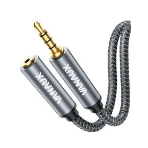 Headphone Extension Cable 4 Pole,3.5mm TRRS Extension Cable with Microphone,Hi-Fi Sound Aux Cord,Male to Female Jack Stereo Audio Cable for Headphones,Car,MP3, Speaker (3FT/1M)