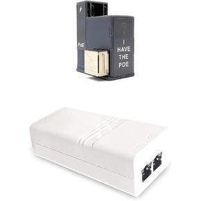Poe Texas Poe+ Power and Data Adapter للأجهزة اللوحية والأجهزة لـ USB -C لـ POS ، اللافتات الرقمية ، والمزيد وحقن Poe - Port Poe+ Power Over Ethernet Poe محول 802.3at