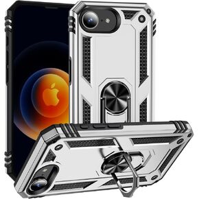 حالة Korecase لـ iPhone 16E: غطاء الهاتف الخليوي الثقيل للطبقة المزدوجة مع كيكستاند الحلقة - حالة حماية مقاومة للصدمات لـ Apple iPhone 16E / SE 2025 6.1 "، Olive Green