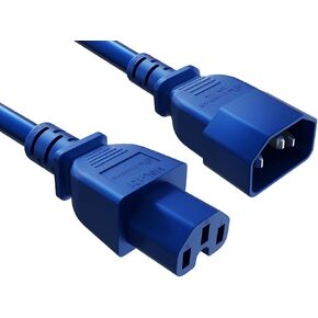 Cableleader 6ft IEC-60320 C14 إلى C15 PDU Server Power Cord 14awg 15a/250v SJT ، Black in Kuwait