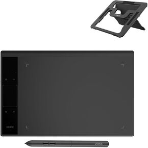 VEIKK Drawing Tablet A30 with S100 Stand 10x6 Inch Drawing Area with Gesture Pad and Hot Keys
