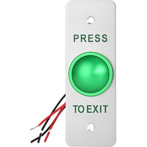 Push to Exit Button，IP68 Waterproof 304 Stainless Steel Panel Round Request to Exit Button for Door Access Control With NO/COM Output